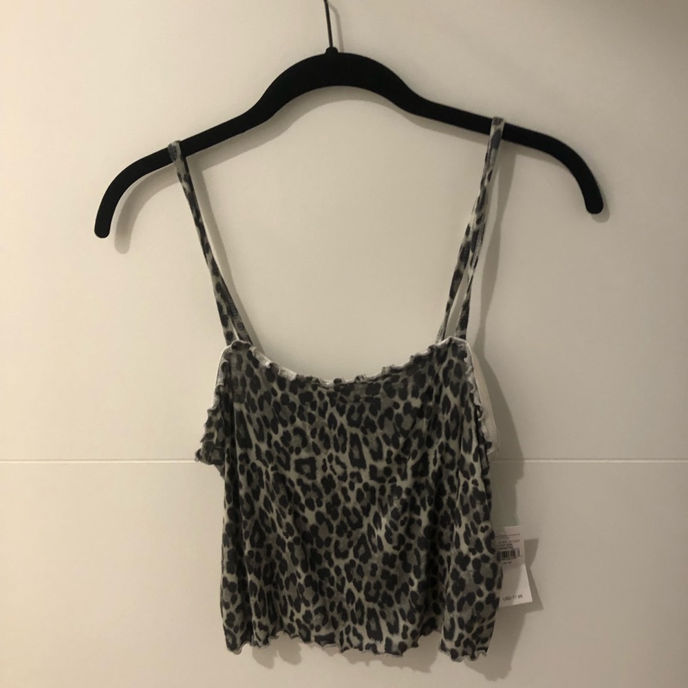 American Eagle Leopard Crop tank